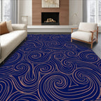 Swirling Lines Abstract Vintage Rug