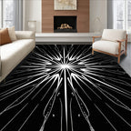 Starburst Radial Abstract Pattern Rug