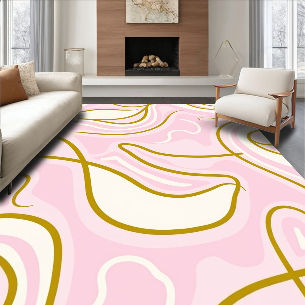 Abstract Swirls Design Rug