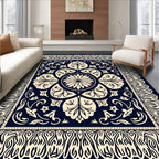 Intricate Floral Medallion Patterned Rug