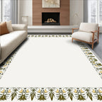 Classic Floral Swirl Border Design Rug