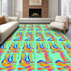 Bold Abstract Colorful Pattern Design Rug