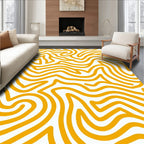 Bold Yellow Wavy Lines Rug