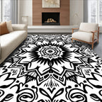 Geometric Floral Mandala Graphic Design Rug