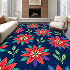 Bold Floral Pattern Design Rug