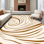 Abstract Swirl Patterned Warm Rug