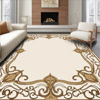 Art Nouveau Gold Scrollwork Pattern Rug