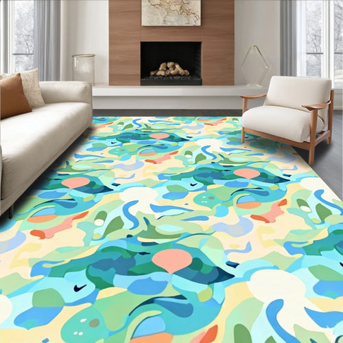 Abstract Ocean Shapes Pattern Rug