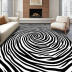 Monochromatic Swirl Abstract Rug