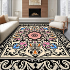 Ornate Floral Swirl Centerpiece Rug