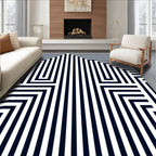 Bold Lines Geometric Maze Pattern Rug