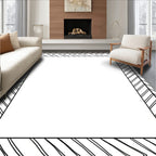 Bold Geometric Chevron Border Design Rug