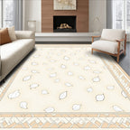 Delicate Falling Leaves Border Design Rug