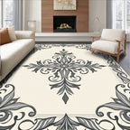 Ornate Floral Scrollwork Design Rug