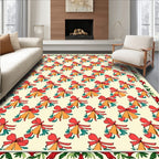 Red Jingle Bells Festive Swag Rug