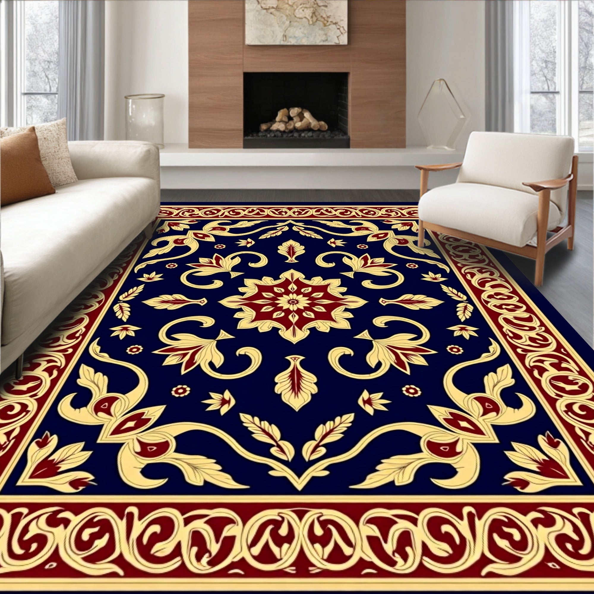 Classic Floral Elaborate Medallion Rug