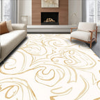 Abstract Swirls Warm Tones Pattern Rug