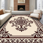 Ornate Mandala Scrollwork Style Rug