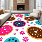 Sweet Donut Flower Pattern Rug