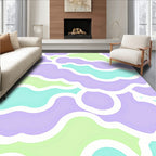 Pastel Cloud Pattern with White Outline Rug