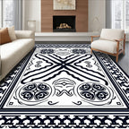Bold Abstract Symmetry Graphic Rug