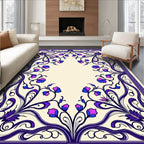 Art Nouveau Floral Swirl Design Rug