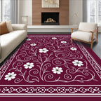 Victorian Floral Swirl Decorative Panel Rug