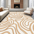 Abstract Swirls Warm Tones Pattern Rug