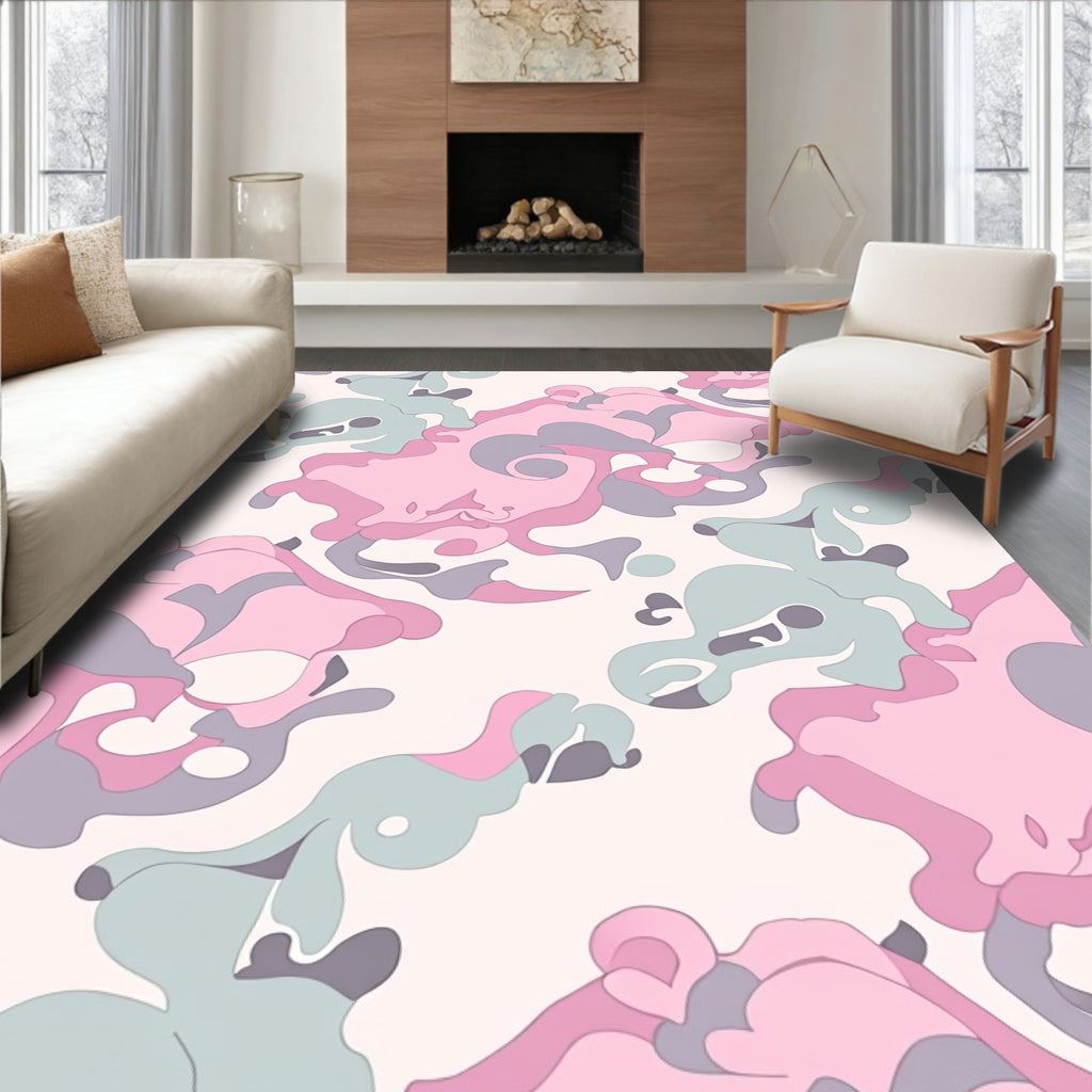 Abstract Swirls And Shapes Rug