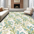 Whimsical Floral Vine Motif Rug