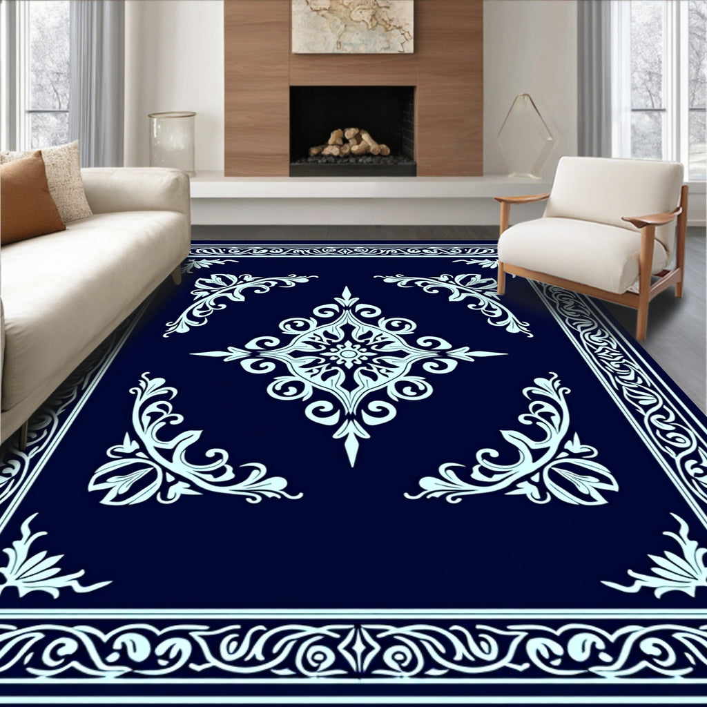 Intricate Floral Mandala Design Rug