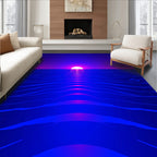 Vibrant Sunset Wave Pattern Rug