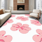 Pink Floral Pattern Design Rug