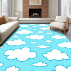 Whimsical Cloud Pattern For A Sky Rug