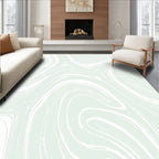 Pale Green Swirl Marble Rug