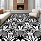 Art Deco Fanburst Geometric Pattern Rug