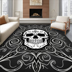Gothic Skull Ornamental Pattern Rug