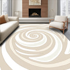 Abstract Swirl Pattern Neutral Tones Rug