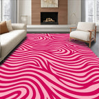 Vivid Pink Swirl Pattern Rug