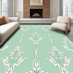Art Nouveau Floral Scroll Pattern Rug