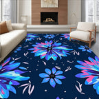Vivid Abstract Floral Pattern Rug