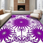 Floral Starburst Scroll Pattern Rug