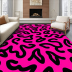 Bold Pink Abstract Swirls Rug