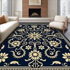 Floral Scrollwork Elegant Design Rug