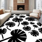 Bold Leafy Botanical Pattern Rug