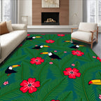 Tropical Toucan Bloom Pattern Rug