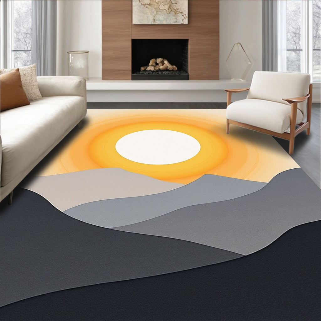 Sunrise Over Layered Landscape Rug