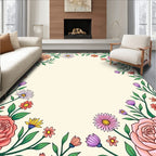 Vibrant Floral Vines Petals Rug
