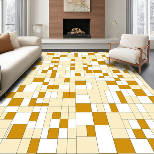 Abstract Geometric Block Pattern Rug