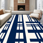 Bold Vertical And Horizontal Lines Design Rug